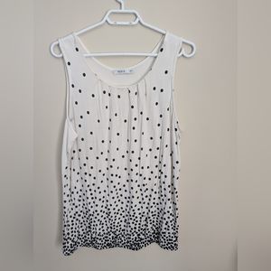 Ricki' XL Cotton Polka Dot Bubble Hem Blouse